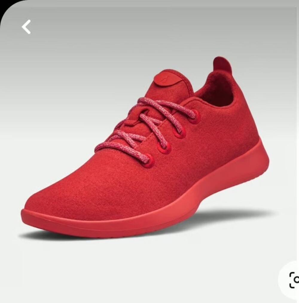Allbirds Wool Runners Sneakers Red Women's Size 7 *Read Description*